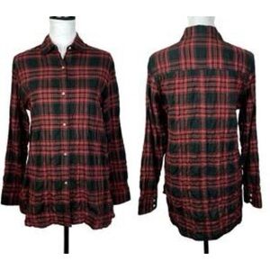 RAG & BONE PLAID WRINKLE LIKE BUTTON DOWN SHIRT